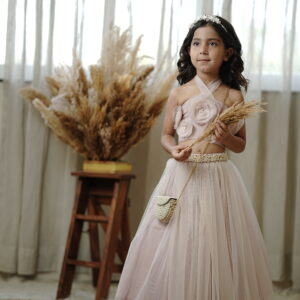 girls lehenga dress floral kids couture wedding outfit
