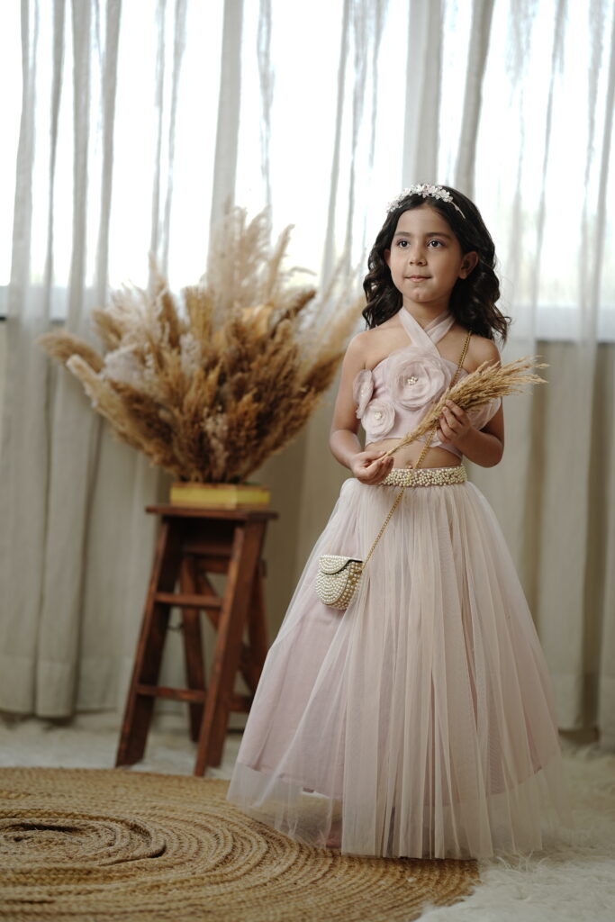 girls lehenga dress floral kids couture wedding outfit